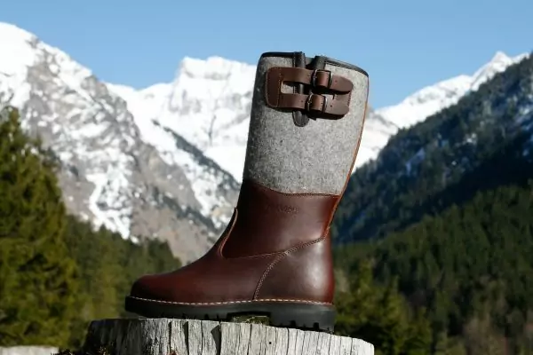 Grenzenlos- Polar Leder-Filz Winterstiefel zwiegenäht – Bild 11